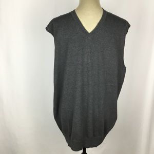 Jos A Bank Men’s Sweater Vest Heather Grey Size XXL Pima Cotton